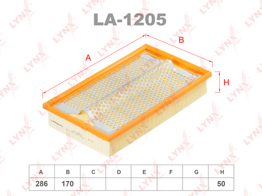 Воздушный фильтр LYNX LA1205