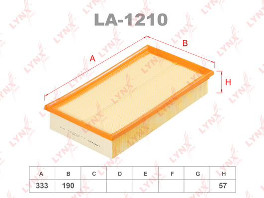 Воздушный фильтр LYNX LA1210