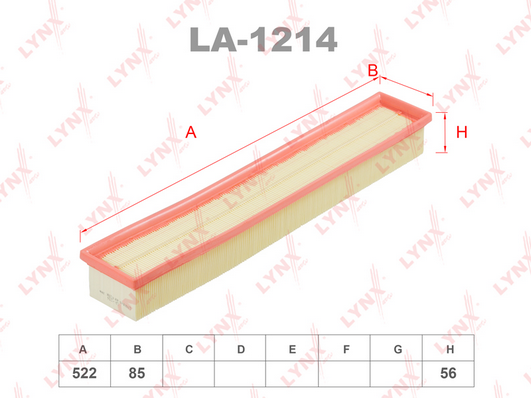 Воздушный фильтр LYNX LA1214