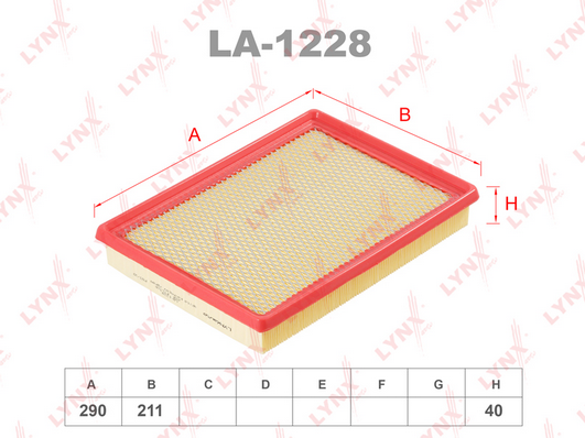 Воздушный фильтр LYNX LA1228