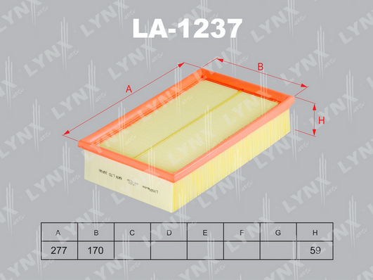 Воздушный фильтр LYNX LA1237