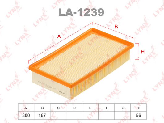 Воздушный фильтр LYNX LA1239