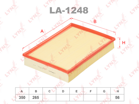 Воздушный фильтр LYNX LA1248