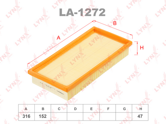 Воздушный фильтр LYNX LA1272