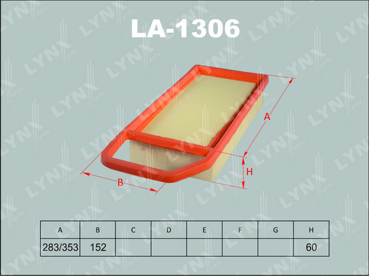 Воздушный фильтр LYNX LA1306