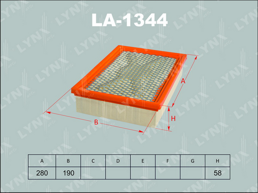 Воздушный фильтр LYNX LA1344