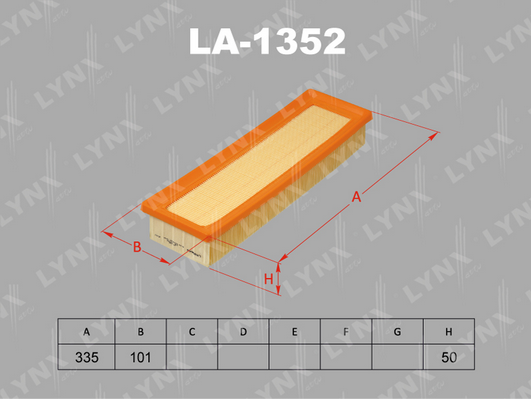 Воздушный фильтр LYNX LA1352