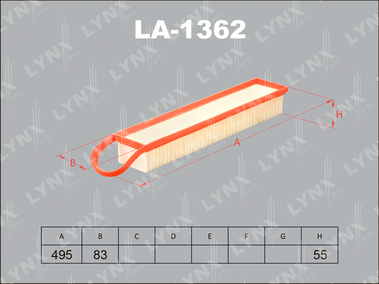 Воздушный фильтр LYNX LA1362