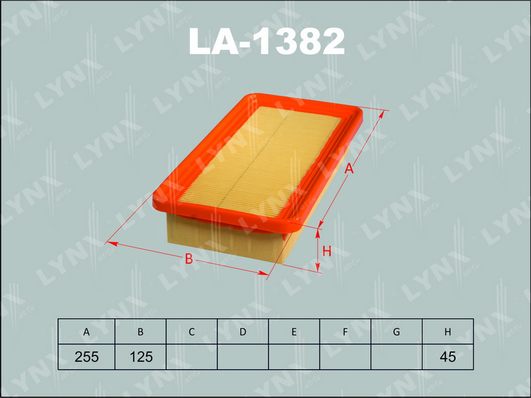 Воздушный фильтр LYNX LA1382