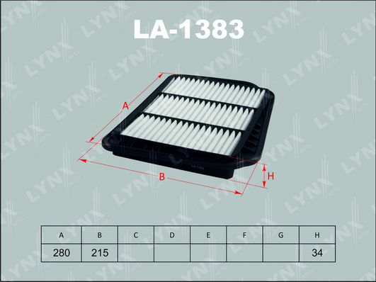 Воздушный фильтр LYNX LA1383