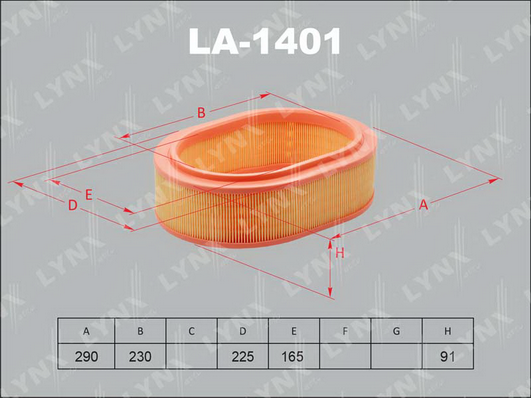 Воздушный фильтр LYNX LA1401