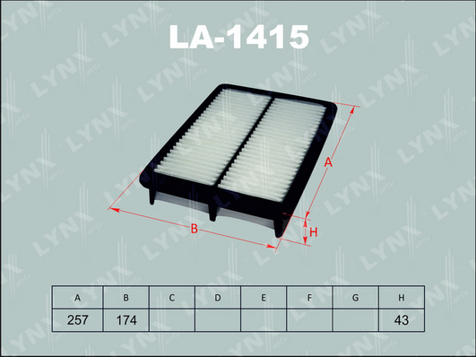 Воздушный фильтр LYNX LA1415