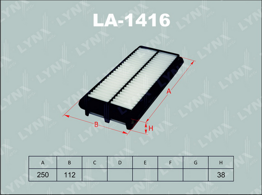 Воздушный фильтр LYNX LA1416