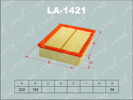 Воздушный фильтр LYNX LA1421