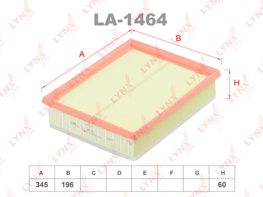 Воздушный фильтр LYNX LA1464