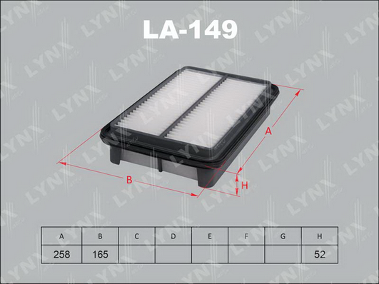 Воздушный фильтр LYNX LA149