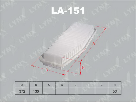Воздушный фильтр LYNX LA151