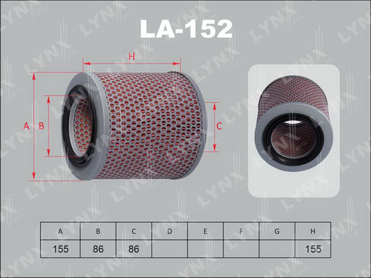 Воздушный фильтр LYNX LA152
