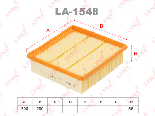 Воздушный фильтр LYNX LA1548