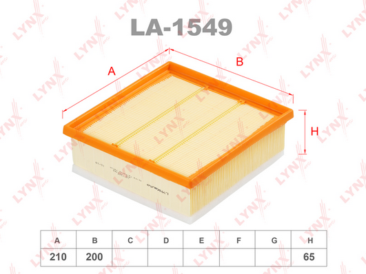 Воздушный фильтр LYNX LA1549