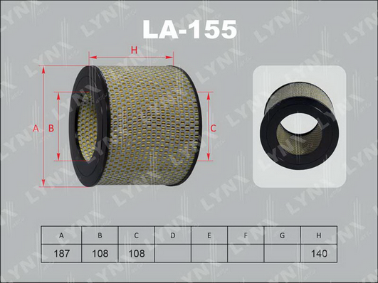 Воздушный фильтр LYNX LA155