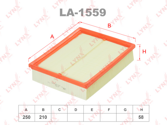 Воздушный фильтр LYNX LA1559