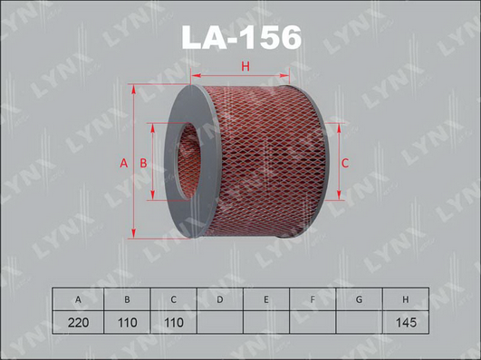 Воздушный фильтр LYNX LA156