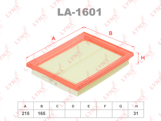 Воздушный фильтр LYNX LA1601
