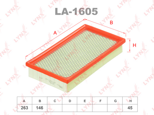 Воздушный фильтр LYNX LA1605