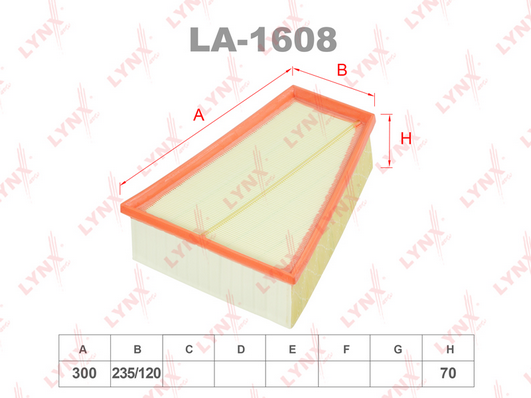 Воздушный фильтр LYNX LA1608