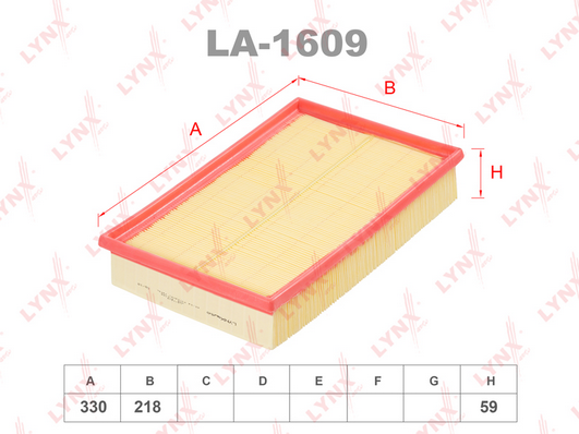 Воздушный фильтр LYNX LA1609