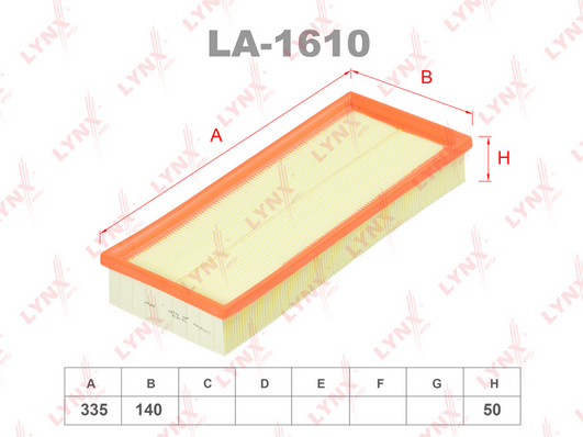 Воздушный фильтр LYNX LA1610