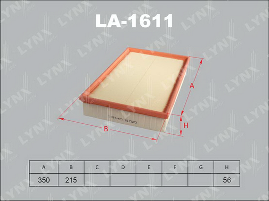 Воздушный фильтр LYNX LA1611
