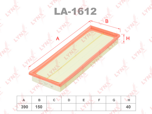 Воздушный фильтр LYNX LA1612