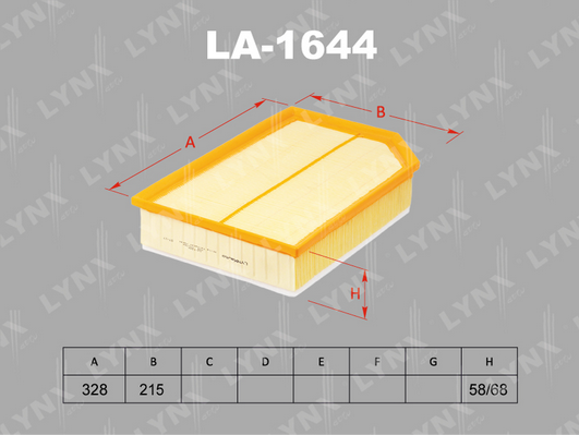 Воздушный фильтр LYNX LA1644