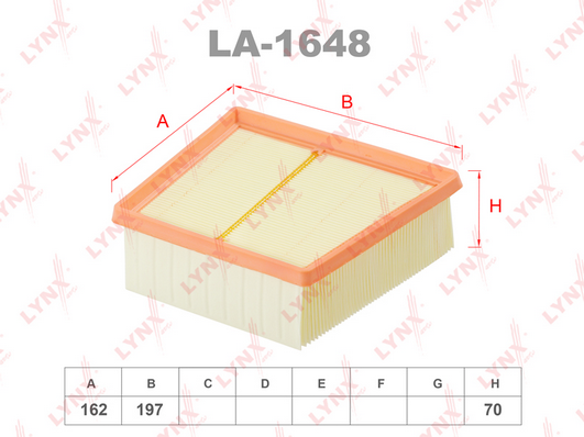 Воздушный фильтр LYNX LA1648