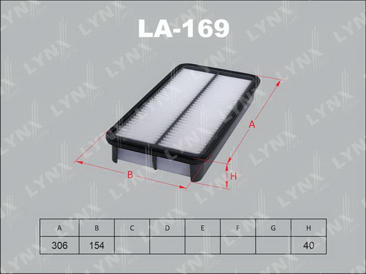 Воздушный фильтр LYNX LA169