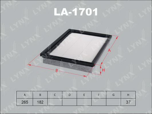 Воздушный фильтр LYNX LA1701