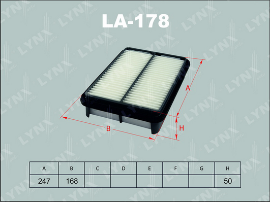 Воздушный фильтр LYNX LA178