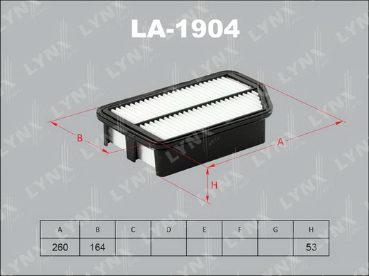 Воздушный фильтр LYNX LA1904