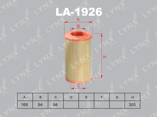 Воздушный фильтр LYNX LA1926