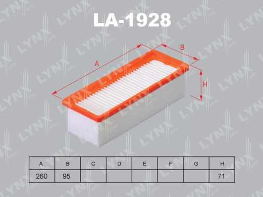 Воздушный фильтр LYNX LA1928