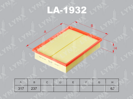 Воздушный фильтр LYNX LA1932