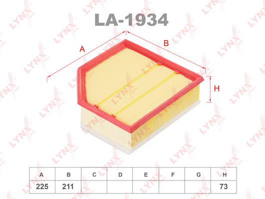 Воздушный фильтр LYNX LA1934