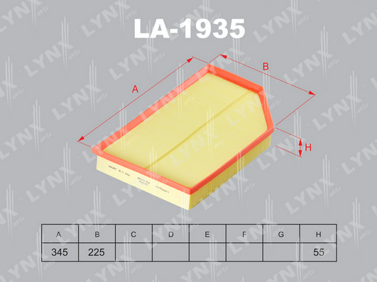 Воздушный фильтр LYNX LA1935
