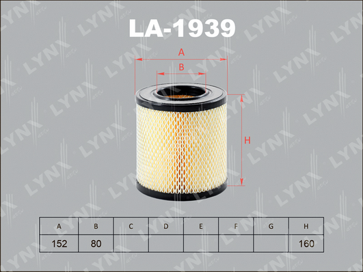 Воздушный фильтр LYNX LA1939