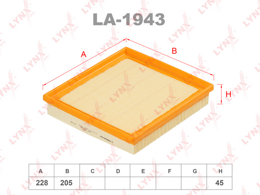 Воздушный фильтр LYNX LA1943