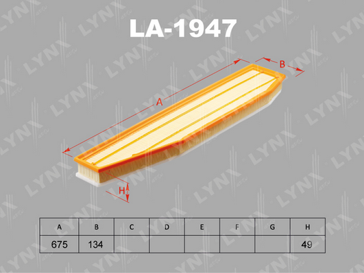 Воздушный фильтр LYNX LA1947
