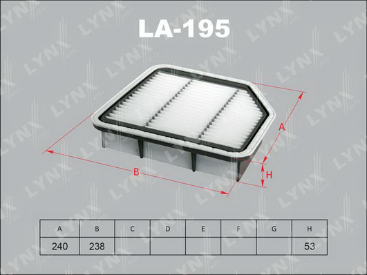 Воздушный фильтр LYNX LA195