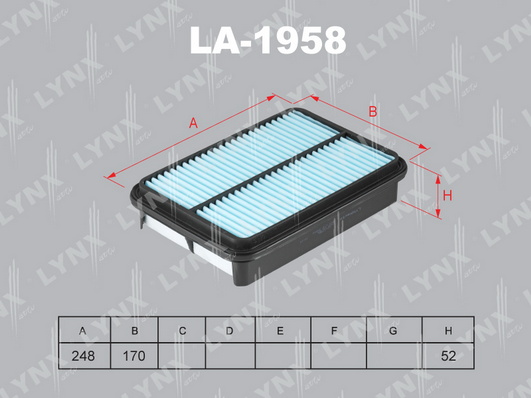 Воздушный фильтр LYNX LA1958